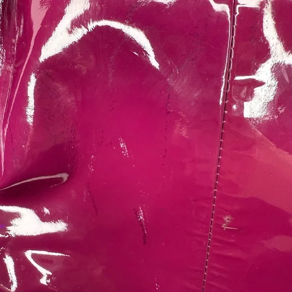 Coach 2011 17745 Grape Burgundy Patent Leather Drawstring Bucket Shoulder Bag - Picture 10 of 14